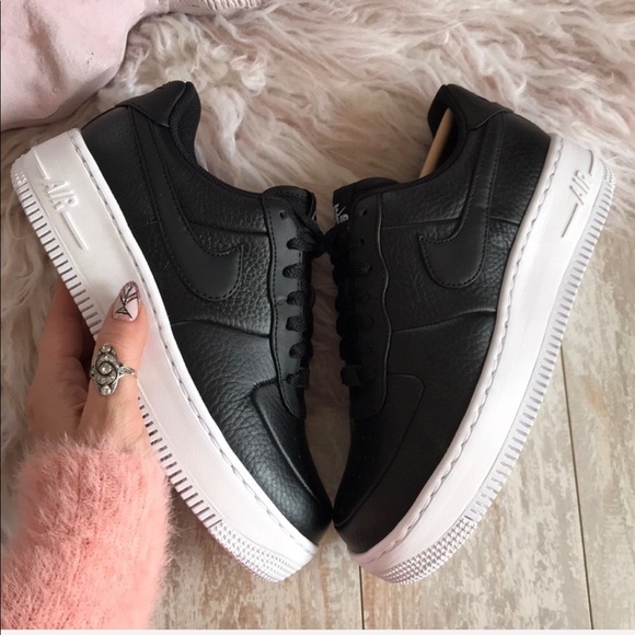 NWT Nike Air Force 1 upstep Black Leather - Picture 8 of 8